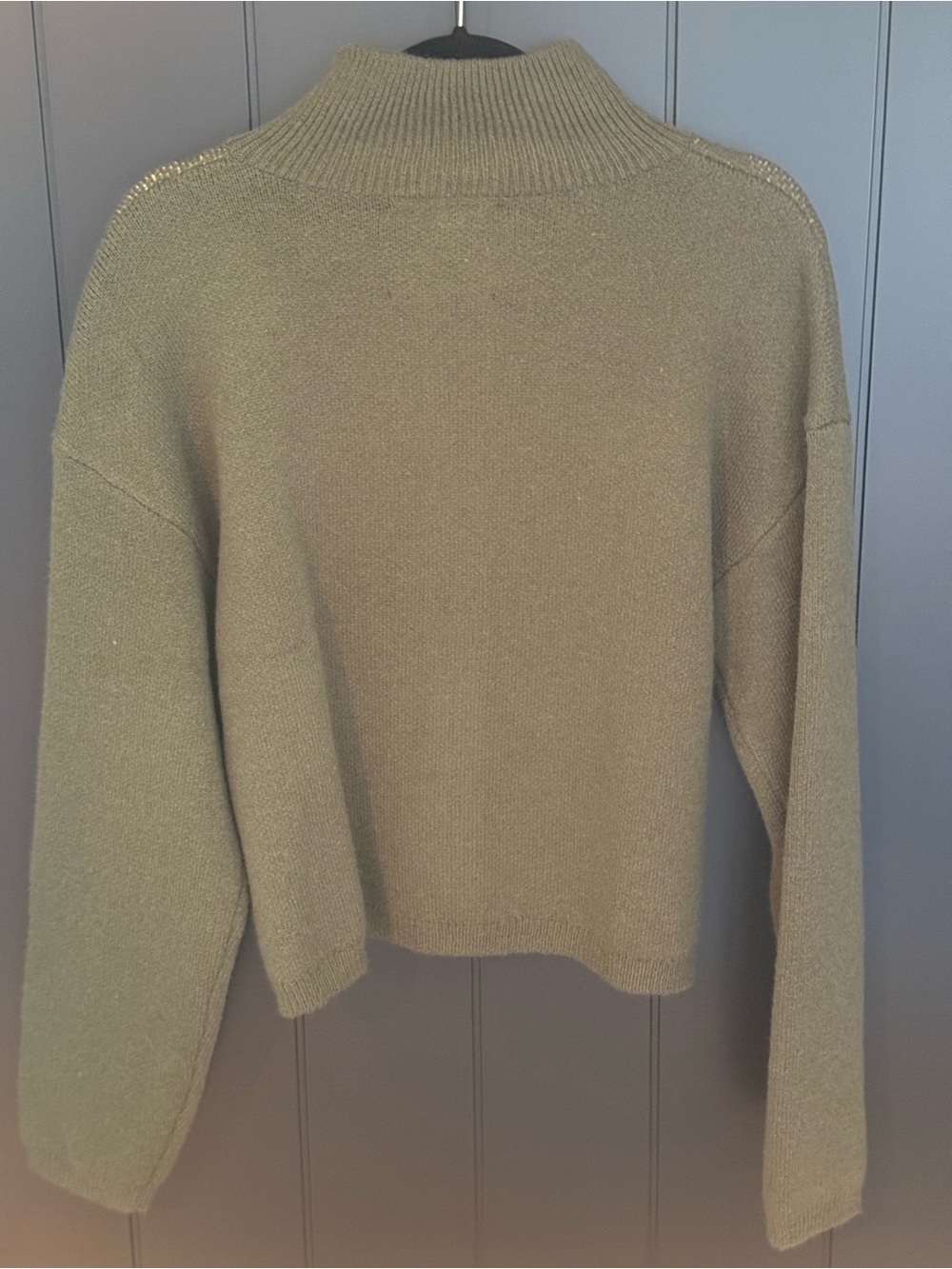 🫒 NEW &merci Women’s Olive Green Floral Zip-Up Sweater Jacket Size L - Picture 11 of 13